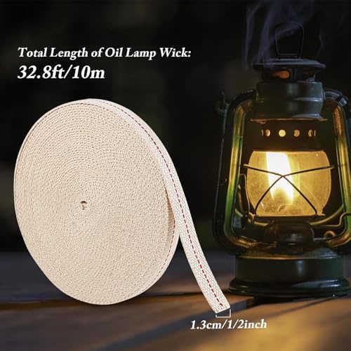 Ninsula 328 Feet Oil Lamp Wicks 12 Inch Wide Replacement Wicks