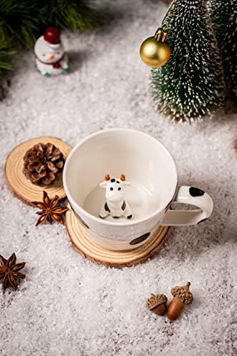 DIHOclub 3D Cow Ceramic Mug with Hidden Design