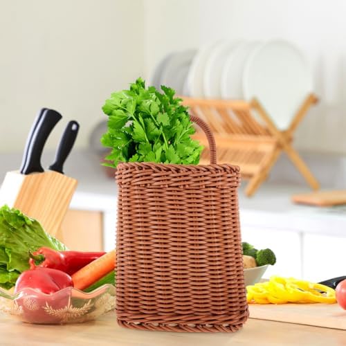 Angoily Hanging Wicker Basket for Home and Outdoor Use