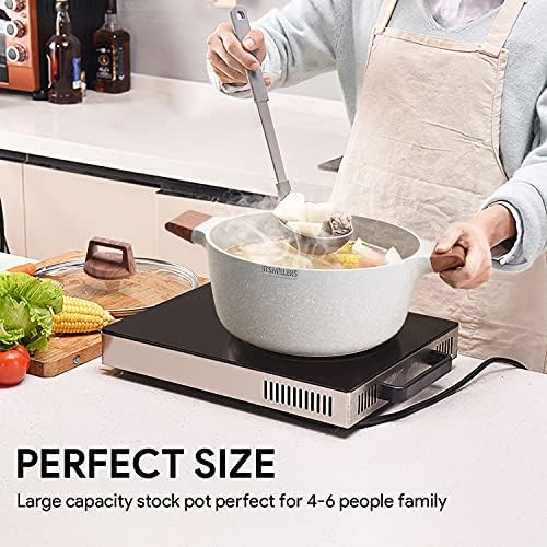 Nonstick Ceramic Casserole with Induction Base 6Qt