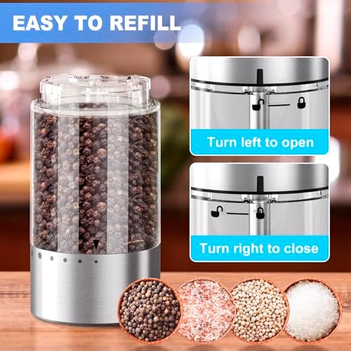 Sizabo Electric Salt and Pepper Grinder Set Rechargeable
