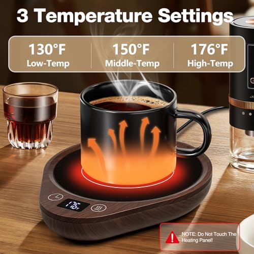 PUSEE Coffee Mug Warmer with 3 Temp Settings