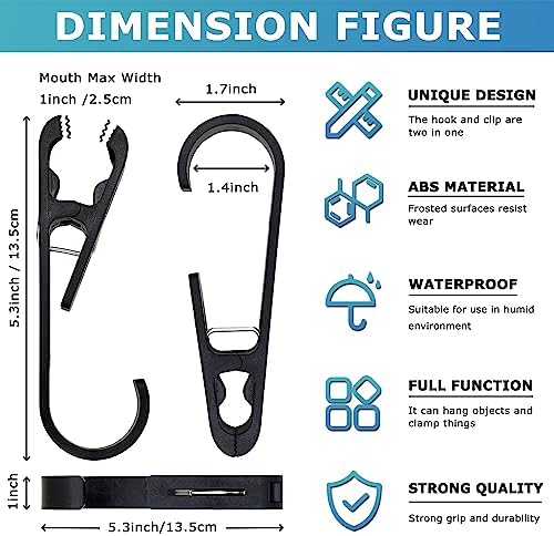 XoYoZo 4Pcs Laundry Hooks with Clips Organizer