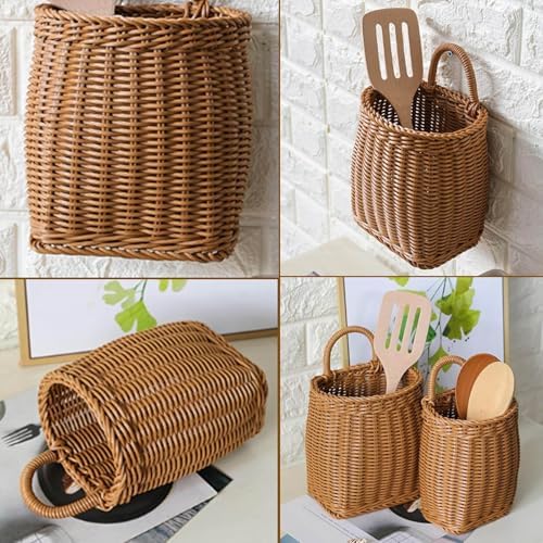 Hanging Wicker Basket for Home Kitchen Storage