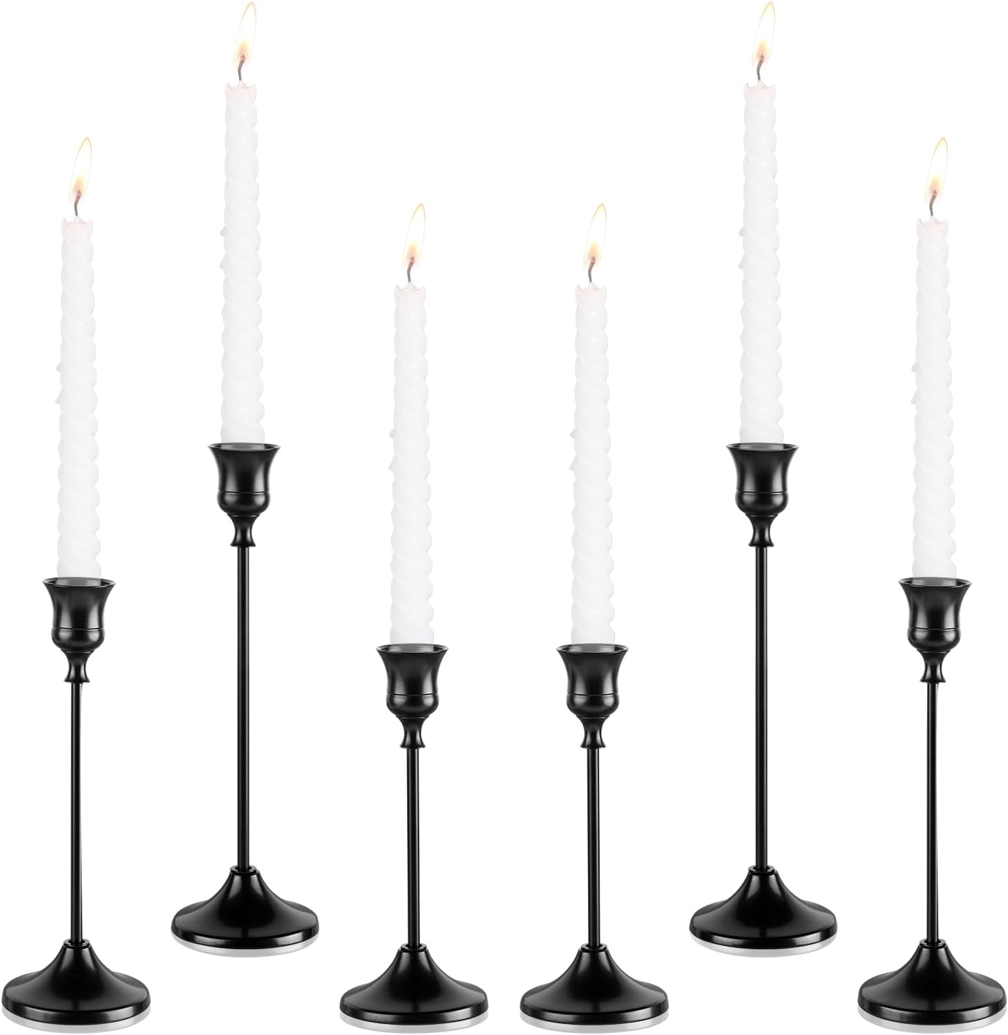 Tunyet 6PCS Metal Candlestick Holders