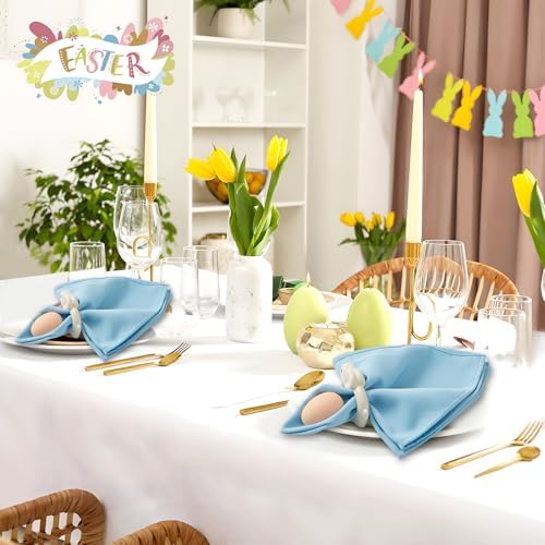 Easter Bunny Napkin Rings Set of 4 - Porcelain White