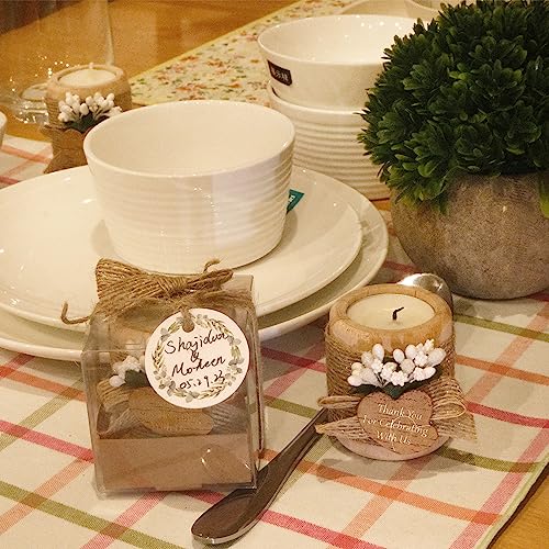30 Pack Wood Tealight Candle Holders for Wedding Favors