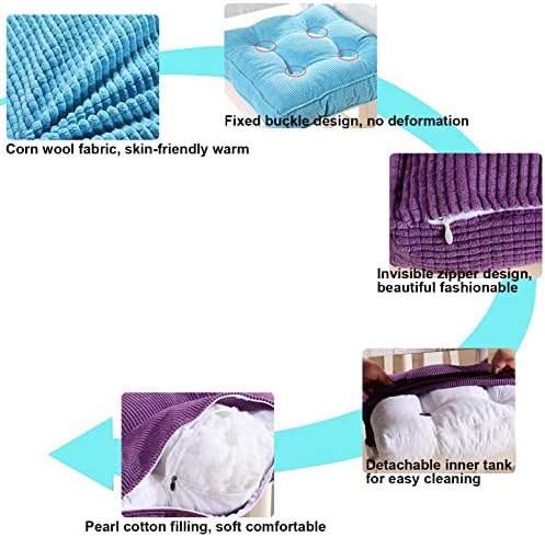 VRTTLKKFE Square Seat Pads Set of 2 Non Slip Cushions