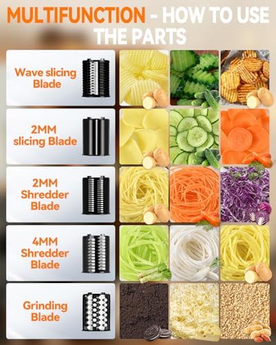 5-In-1 Electric Cheese Grater with 800W Motor