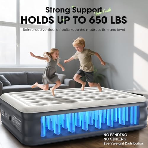 InnoTruth Queen Air Mattress with Built in Pump 18 Raised Colchones 650lb Capacity