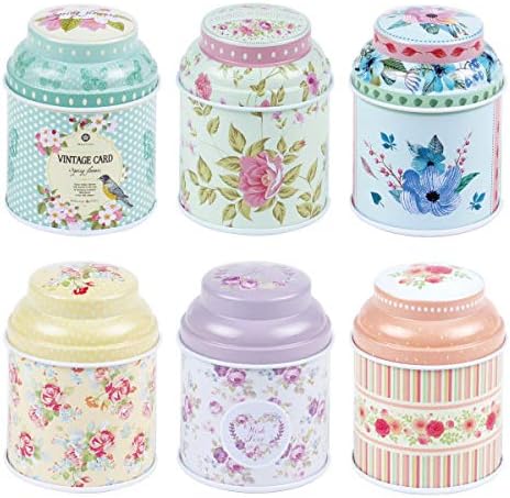 TooGet Elegant Metal Tinplate Cylinders 6-Pack