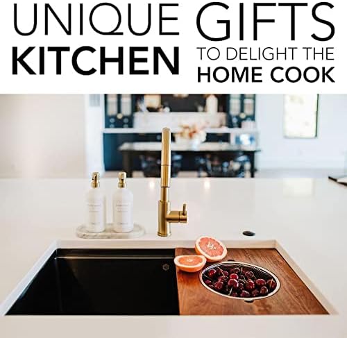 Strictly Sinks Wooden Cutting Board and Strainer Combo
