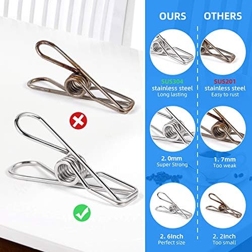 Heavy Duty Stainless Steel Clothes Pins 28 Pack