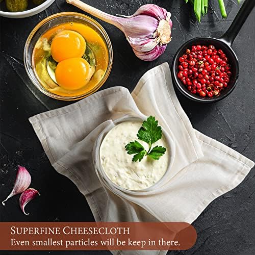 eFond Cheese Cloths 12 PCS 20x20 Inch Grade 100 Hemmed