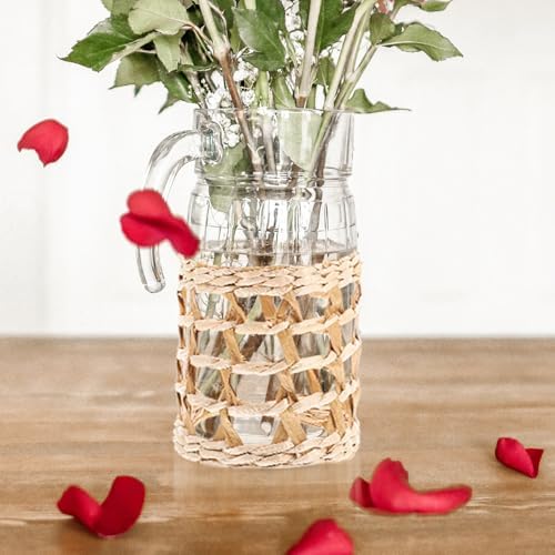 GANAZONO Reusable Rattan Vase Sleeve Set