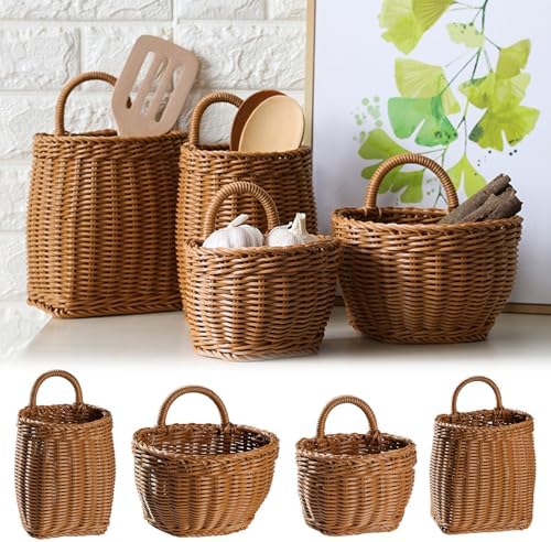 Hanging Wicker Basket for Home Kitchen Storage