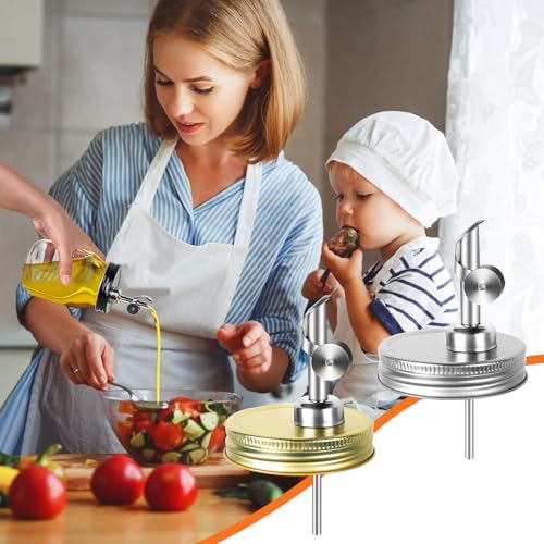 Auto Flip Dispenser Spouts for Mason Jars Black