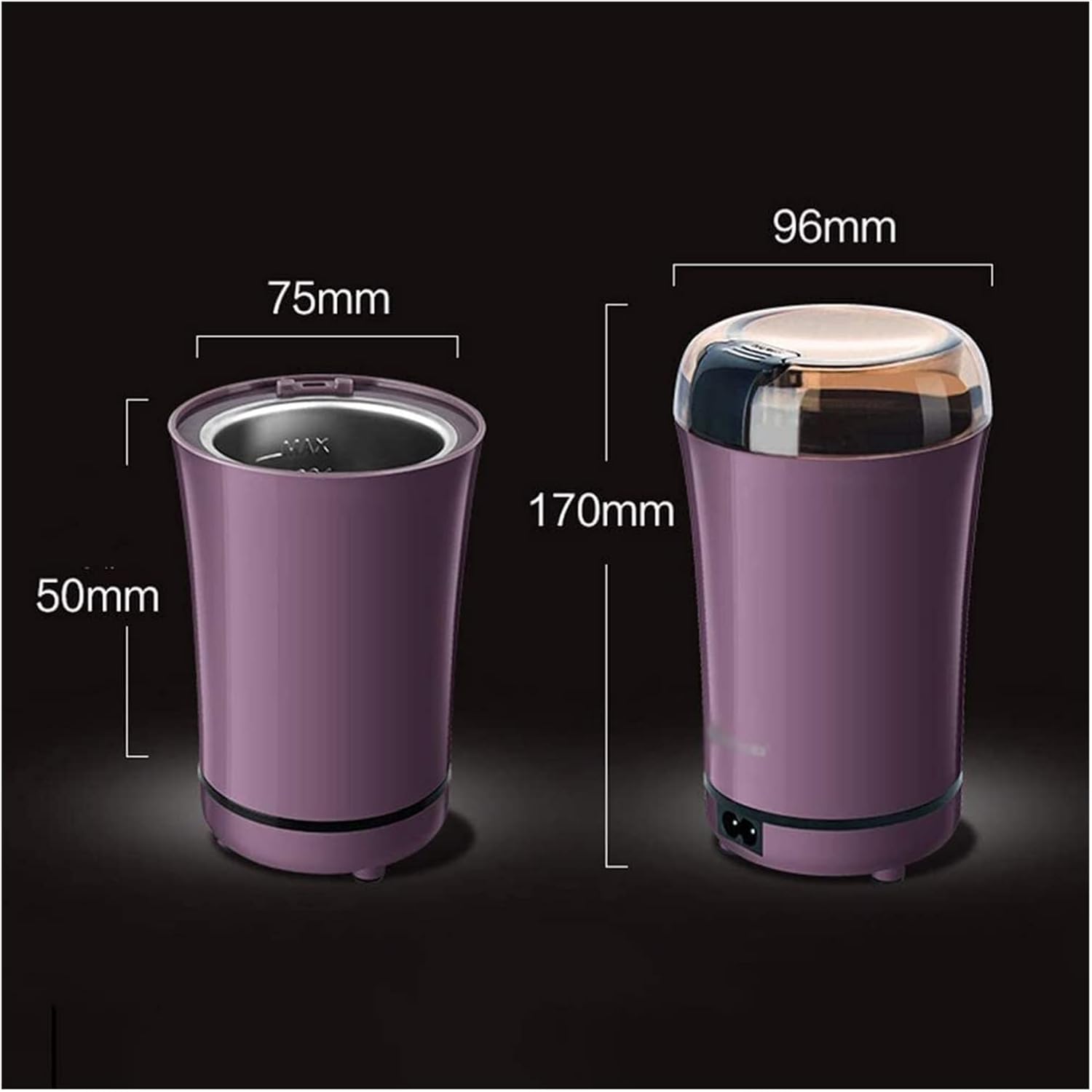 Refillable Pepper Mill Spices Grinder Purple