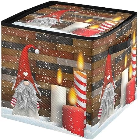 Christmas Ornament Storage Box with Zipper Dividers 13x13 Inch