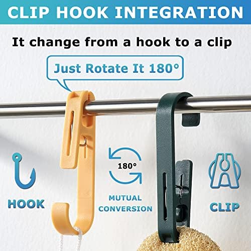 XoYoZo 4Pcs Laundry Hooks with Clips Organizer