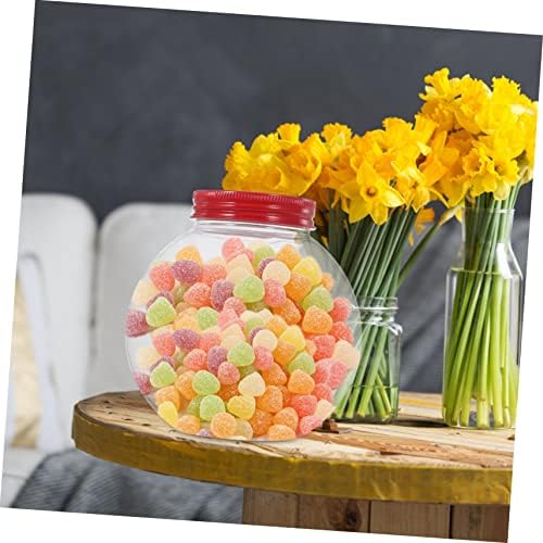 Operitacx 5Pcs Christmas Candy Jar Ball Shaped Packaging Bottles for Treats