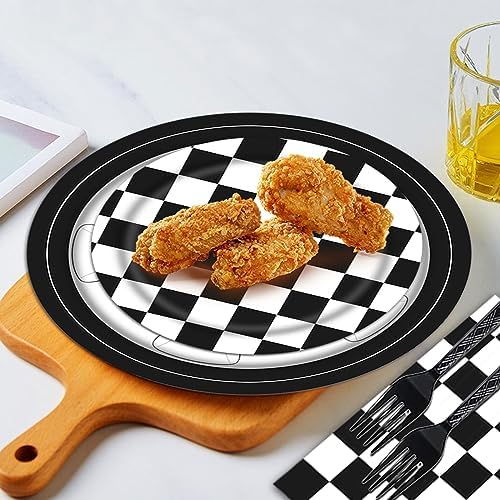 Poqirzan 96PCS Race Car Party Tableware Set