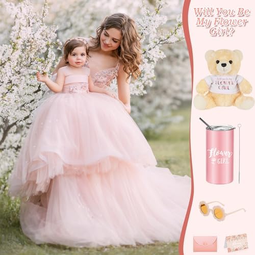 Woanger 5 Pcs Flower Girl Proposal Gifts Set