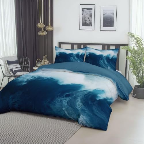 Blue Duvet Cover Twin XL Set with Matching Pillowcases