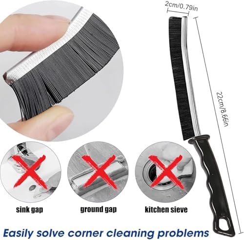 Hard Bristle Crevice Cleaning Brush 6pcs Set