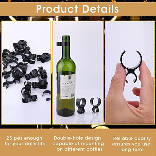 25 Piece Champagne Bottle Clips for Sparklers and Wine Safety Holders