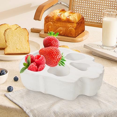 Ciieeo Halloween Skull Candle Holder Serving Bowl for Parties and Snacks