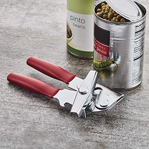 Portable Can Opener with Sharp Blade and Easy Turn Knob Green