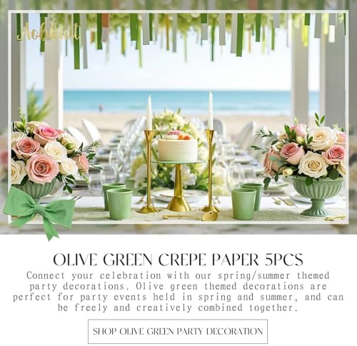 AOBKIAT Wedding Party Decorations 5 Rolls Streamers