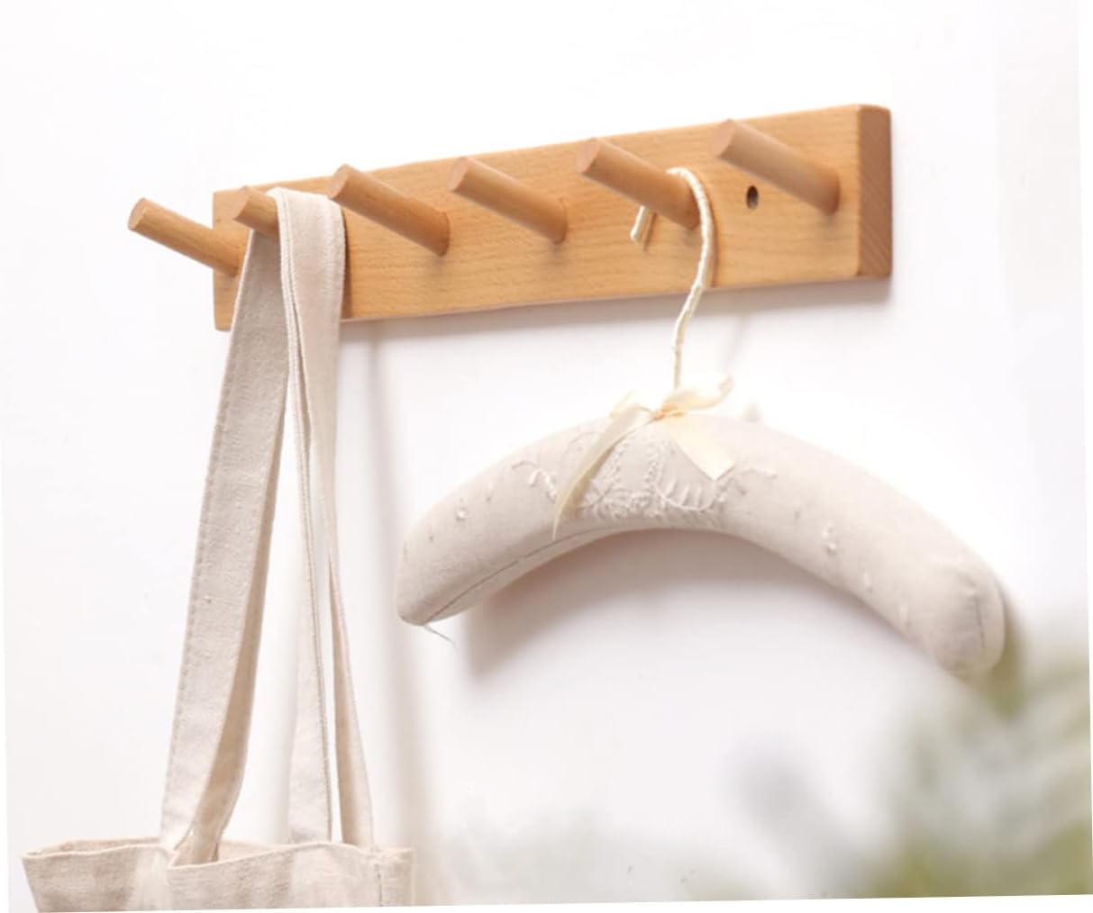 Bestyash Wooden Wall Mounted Storage Hanger for Clothes and Hats
