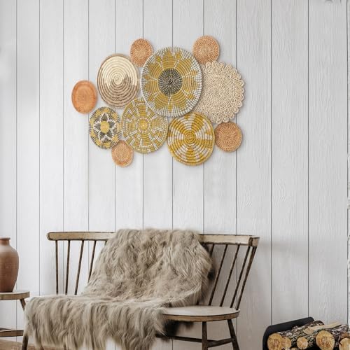 Tatuo 11 Pcs Boho Wall Basket Decor Set