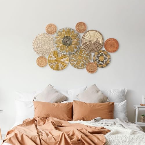 Tatuo 11 Pcs Boho Wall Basket Decor Set