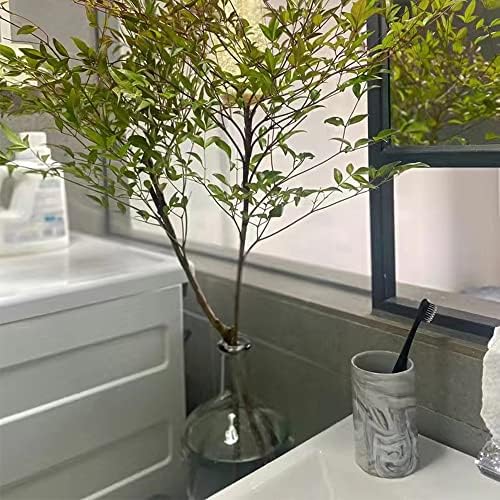 Marble Ceramic Mug Stylish Toothbrush Holder Modern Bathroom Accessory