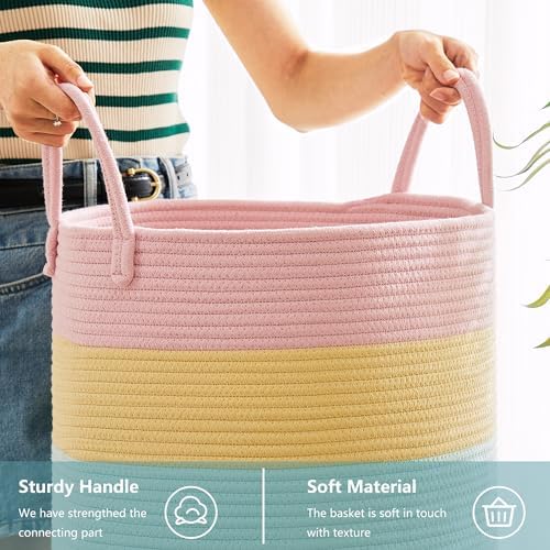 62L Rainbow Laundry Hamper for Baby Girls and Kids