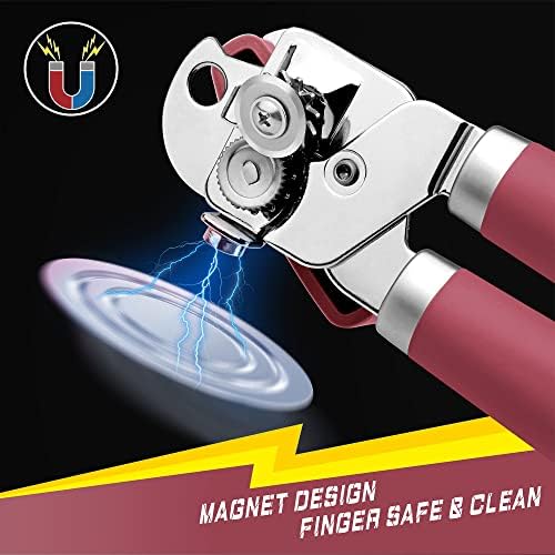 PrinChef Manual Can Opener with Magnet - Red