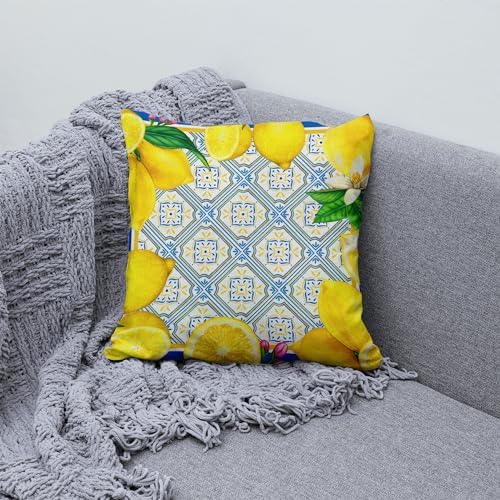 Yarcooly Summer Lemon Throw Pillow Covers