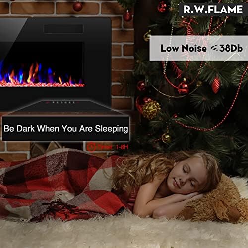RWFLAME 50 Inch Electric Fireplace with Touch Screen and Remote Control