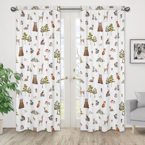 Sweet Jojo Designs Woodland Animal Window Panels Set of 2