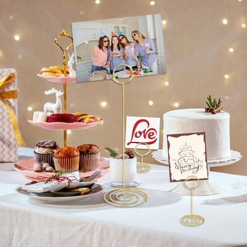 36 PCS Gold Table Number Holders with 3 Sizes