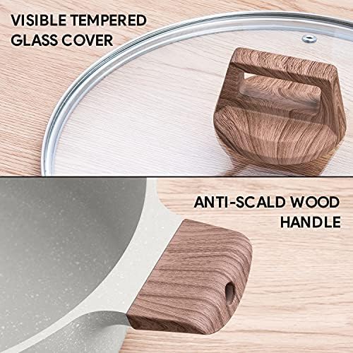 Nonstick Ceramic Casserole with Induction Base 6Qt