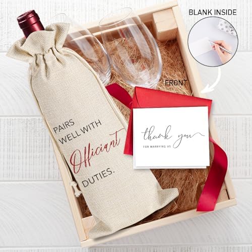 YAANUNULU Wine Bag with Greeting Card for Wedding Registry