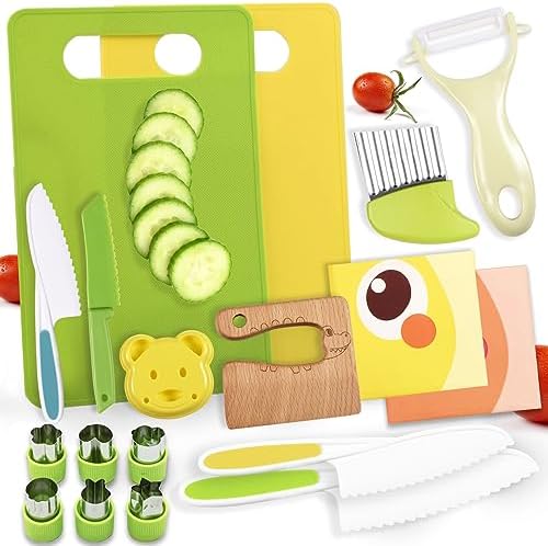 18 Pieces Montessori Kitchen Tools Toy Set for Toddlers Kids