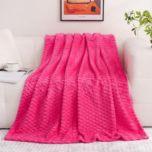 Puncuntex Hot Pink Throw Blanket 50x60 Inches