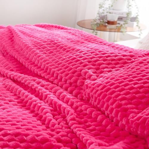 Puncuntex Hot Pink Throw Blanket 50x60 Inches