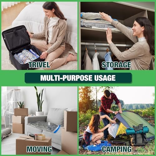 HIBAG Vacuum Storage Bags with Electric Pump 10 Pack