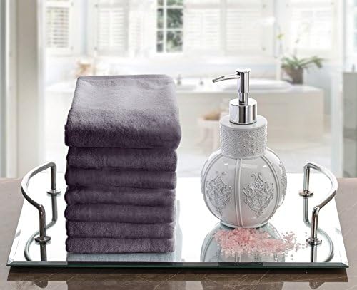 Creative Scents Cotton Fingertip Towels Set 4 Pack Grey